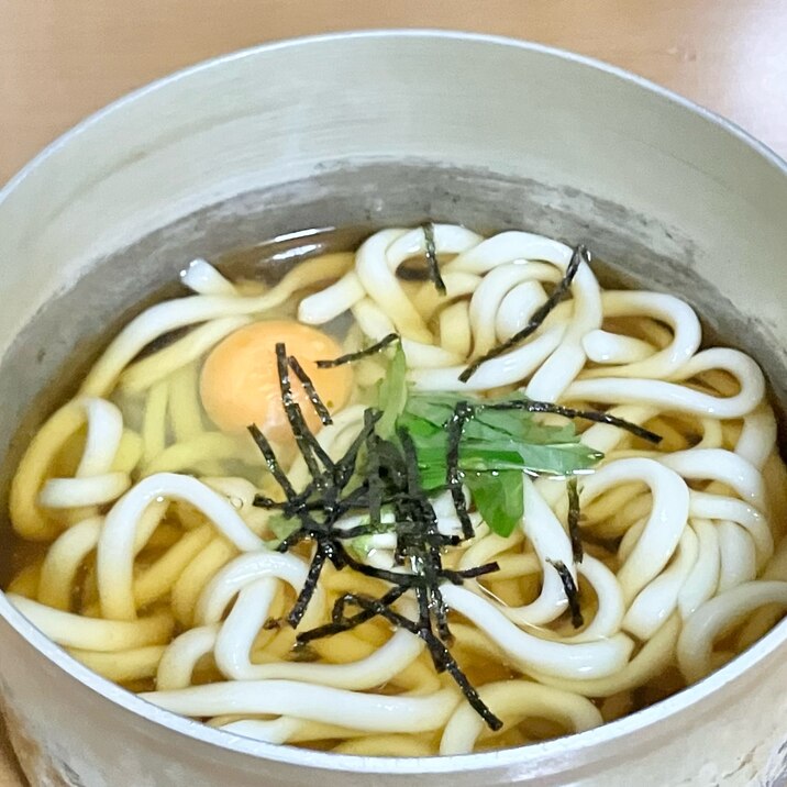 簡単☆大葉と卵入りうどん
